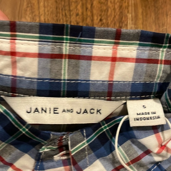 NWT- The Plaid Poplin Shirt by Janie & Jack - Picture 5 of 8